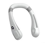 Pumixiy Ventilador de cuello con placa de enfriamiento 1200mAh Ventilador de cuello para mujeres y hombres recargable, el mejor aire acondicionado silencioso portátil para colgar el cuello (blanco)