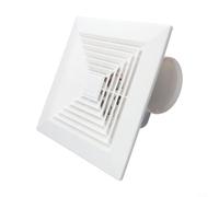 Pumixiy Ventilador de escape cuadrado blanco para montaje en techo o pared, soplador de ventilación, para baño, cocina, lavandería, extractor de aire silencioso, con rejilla pintable, fácil