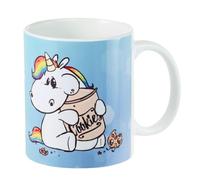 Pummeleinhorn mug - Tarro para galletas, 320 ml, color azul