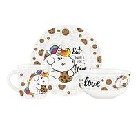 Pummeleinhorn Servicio de Porcelana - Eat What You Love, Multicolor, 260 ml, 3