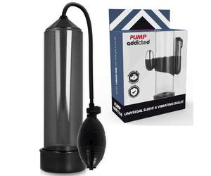 PUMP ADDICTED - BOMBA ERECCIÓN RX3 NEGRO CON VIBRADOR