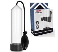 PUMP ADDICTED - BOMBA ERECCIÓN RX3 TRANSPARENTE CON VIBRADOR