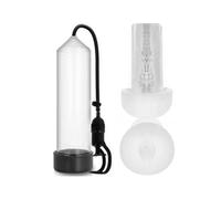 PUMP ADDICTED - BOMBA ERECCION RX5 TRANSPARENTE CON MASTURBADOR