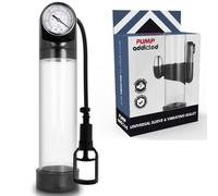 PUMP ADDICTED - BOMBA ERECCIÓN RX9 TRANSPARENTE CON VIBRADOR