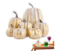 Pumpas artificiales | Juego de calabaza artesanal | Gran decoración de calabaza naranja naranja | Decoración otoñal Adecuado para Halloween, Acción de Gracias, proyectos de bricolaje -da -te