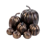 Pumpas artificiales | Juego de calabaza artesanal | Gran decoración de calabaza naranja naranja | Decoración otoñal Adecuado para Halloween, Acción de Gracias, proyectos de bricolaje -da -te