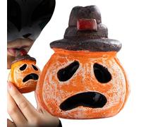 Pumpkin Aztec Death Whistle - Resin Ghost Scream Toy, Hecho a mano ocaria | Soplar espeluznante un golpe de ruido con diseño creativo, un colgante relleno de descompresión para la decoración y regalo
