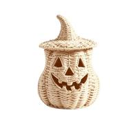 Pumpkin Basket Woven Candy Holder Table Decor for Halloween Home Office | Harvest Container Basket With Design Stores Treats While Enhancing Dining Areas Shelves Bedrooms Study Spaces