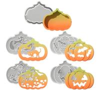 Pumpkin Cake Pop Mold - 5 Piece Silicone Clay And Soap Crafting Set | Reusable Dessert Mold For Fall, Birthday, Halloween And Candle Decoration For Kids Adults