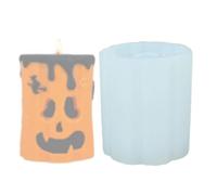 Pumpkin Candle Mold, Ghost Face Reusable Silicone Mould for Halloween Crafting, Personalized Candle Making Tool for Beginners Adults Boys Girls Professionals Home Decor Use