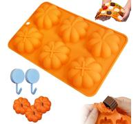 Pumpkin Candy Molds Silicone Halloween Chocolate Pumpkin Mini Silicone Mold Autumn Ghost Chocolate Mold for Gummy Jelly Ice Cube Cookies Cupcakes Decorations Soap Candle Muffin Cake