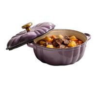 Pumpkin Cast Iron Dutch Oven - Hassle Free Enamel Cleanup,