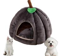 Pumpkin Cat Bed, Cat Bed, 2025 Cute Pumpkin Shape Cats Cave for Indoor Cats (Gray,M)