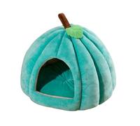 Pumpkin Cat Bed, Cat Cave Bed, Soft Detachable Washable Seat Cushion, Pumpkin Indoor Kennel, Halloween Pumpkin Style, Puppy House for Cats Small Dogs (Blue,M)