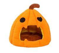 Pumpkin Cat Bed, Warm Cat Sleeping Bed, Semi-Enclosed Cat House Tent, Soft Cave Bed For Cats And Small Dogs, House With Removable Pad - Semi-Enclosed Cat House Tent, Cute Soft Cave For Cats Small Dogs