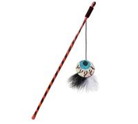 Pumpkin Cat Teasing Toy | Kitten Feathered Playing Stick | Cat Training Stick | Indoor Cat Teasing Toy | Feathered Cat Toy For Kitten | Not Easy To Break Comfortable Playtime For Daily Play