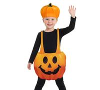 Pumpkin Costume - Cute Plush Cosplay Overall with Matching Hat, Soft Breath