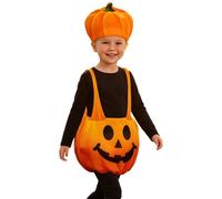 Pumpkin Costume - Pumpkin Dress Up Overall Clothes With Matching Hat