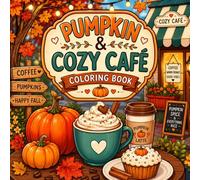 Pumpkin & Cozy Café Coloring Book: Bold and Easy Fall Coloring Pages with Coffee, Pumpkin Spice, Cozy Cafés & Autumn Scenes (Cozy Coloring Adventures Series)