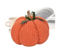 Pumpkin Decor Knitted Handmade, Thanksgiving Table Centerpieces, Soft Fabric Pumpkin Ornament, Cozy Autumn Decoration for Bedroom Workplace Gathering Coffee Bars Home Living Room Mantels Shelves
