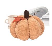Pumpkin Decor Knitted Handmade, Thanksgiving Table Centerpieces, Soft Fabric Pumpkin Ornament, Cozy Autumn Decoration for Bedroom Workplace Gathering Coffee Bars Home Living Room Mantels Shelves