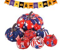 Pumpkin Decorations 7 Pieces Fake - Fabric Autumn Table Centerpiece Pumpkin