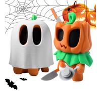 Pumpkin Decorations, Pumpkin Ghost Figurines, 2.36x2.87 Inches Sturdy & Playful Design, 3d Printed Movable Halloween Toys for Bedroom, Living Room, Cabinet, Tabletop, Bookshelf, Holiday, Home