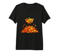 Pumpkin Dive in Fall Leaves Funny Autumn Halloween Humor Camiseta Premium