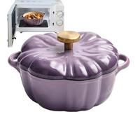 Pumpkin Dutch Oven - 3QT Cast Iron Cooking Pot - Halloween Kitchen Decor