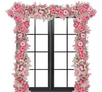 Pumpkin Garland | 5.7ft Pink Pumpkin Garland Halloween Decorations | Realistic Thanksgiving Decor For Holiday Party Outdoor Indoor Window Harvest Porch Living Room