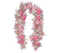 Pumpkin Garland - 5.7ft Pink Pumpkin Garland Halloween Decorations, Realistic Wreath Thanksgiving Decor For Holiday Party Outdoor Indoor Window Harvest Porch Living Room | 174 Cm / 68.50 Inch