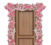 Pumpkin Garland | 5.7ft Pink Pumpkin Garland Halloween Decorations | Realistic Wreath Thanksgiving Decor for Party Outdoor Indoor Window Harvest Porch Living Room