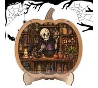 Pumpkin Ghost Puzzle Figurine | Halloween Table Decor | For Home Party