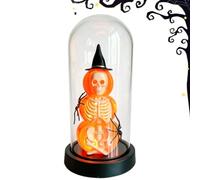 Pumpkin Halloween Lights Glowing Skeleton Crafts Sinister Carved Pumpkin