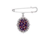 Pumpkin Happy Fear Broche de Halloween para vestido, camisa, bufanda, clips, M, metal