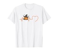 Pumpkin Heartbeat Halloween Kawaii Pumpkin Witch Camiseta