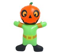 Pumpkin Inflable De Halloween - Ornamento De Patio Impermeable De PVC, Spooky Blow Up Man | Pantalla De Césped De Vacaciones, Soporte De Terraza De Jardín Interior, Decoración De Sal