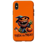 Pumpkin Jack O Lantern Scary Face Pumpkin Monster Halloween Carcasa para iPhone X/XS