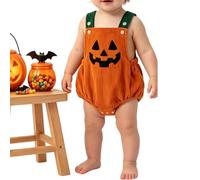 Pumpkin Jumpsuit for Kids | Sleeveless Overalls for 3-18 Month Boys