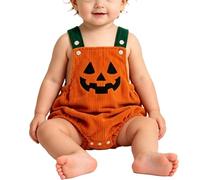 Pumpkin Jumpsuit for Kids | Sleeveless Overalls for 3-18 Month Boys