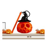 Pumpkin Lantern Decor, Skull Party Lanterns, Spooky Light Display, Sturdy Table Design, Perfect for Halloween Decorations in Indoor Garden Lawn Porch Haunted House Fireplace or Yard