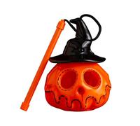 Pumpkin Lantern, Light, Spooky Halloween Table Decor and Photo Prop 4.72x4.72x6.3 Inches for Indoor Setup, Garden, Lawn, Porch, Haunted House, Fireplace, Yard Party, Festive Seasonal Display