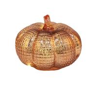 Pumpkin Lights - Halloween Pumpkin Light | Lámpara interior con temporizador, LED Battery Operated Glass Pumpkinn Ornament for Home Kitchen Holiday Fall Acción de Gracias Mesa Centerpieces Rustic