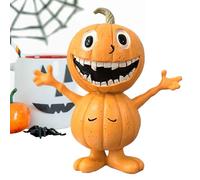 Pumpkin Man - Figura de Halloween Pumpkin Decorations, Smiling Pumpkin Man Statue | Resin Pumpkin Statue Halloween Table Centerpieces, Happy Thanksgiving, Statue Decorations for Home, 16 cm