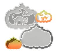 Pumpkin Molds - Halloween Silicone Lantern Mold | Reusable Pumpkin Jar Molds for Candle Wax Clay Fondant Plaster | Hollow Lantern Mold for Garden Living Room Fireplace School Holiday Decor