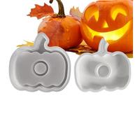 Pumpkin Molds Silicone, Halloween Silicone Tray, 4.72x4.53in Reusable Crafting Mould, Flexible Heat Resistant Design, Food Grade Easy Release for Thanksgiving Soap, Fall Cake, Chocolate, Candle