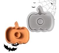 Pumpkin Molds, Silicone Tray, 2 in 1 Reusable Maker Mold, Halloween Crafting Tool 4.72x4.53 Inches for Fall Cakes, Thanksgiving Soap, Candle Holder Projects, Chocolate Treats, Art, Holiday Baking