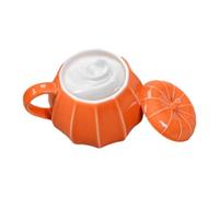 Pumpkin Mug - Ceramic Drinkware Cup, 240g Harvest-Themed Mug, Orange Cyan Light Green, Festive Autumn Coffee Tea Cup | Thanksgiving Birthday Party For Men Women Home Kitchen Decor