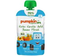 Pumpkin Organics Bolsita de Frutas Bio - Calabaza, Zanahoria, Manzana, Plátano y Melocotón - 100 g Pumpkin Organics