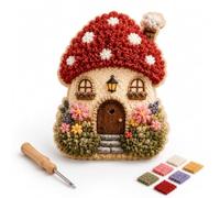 Pumpkin Patch Cottage 3D Fabric Craft Kit for Adults, No-Sew DIY Decor (B)